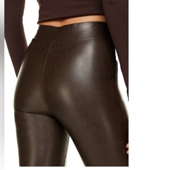 TEN by BABATON ARITZIA UPSTAGE VEGAN BROWN PANTS L - Picture 3 of 13